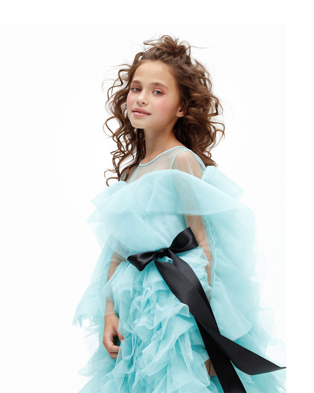 Мятное платье Florence Sasha Kim детское, размер 110, цвет мятный - фото 4