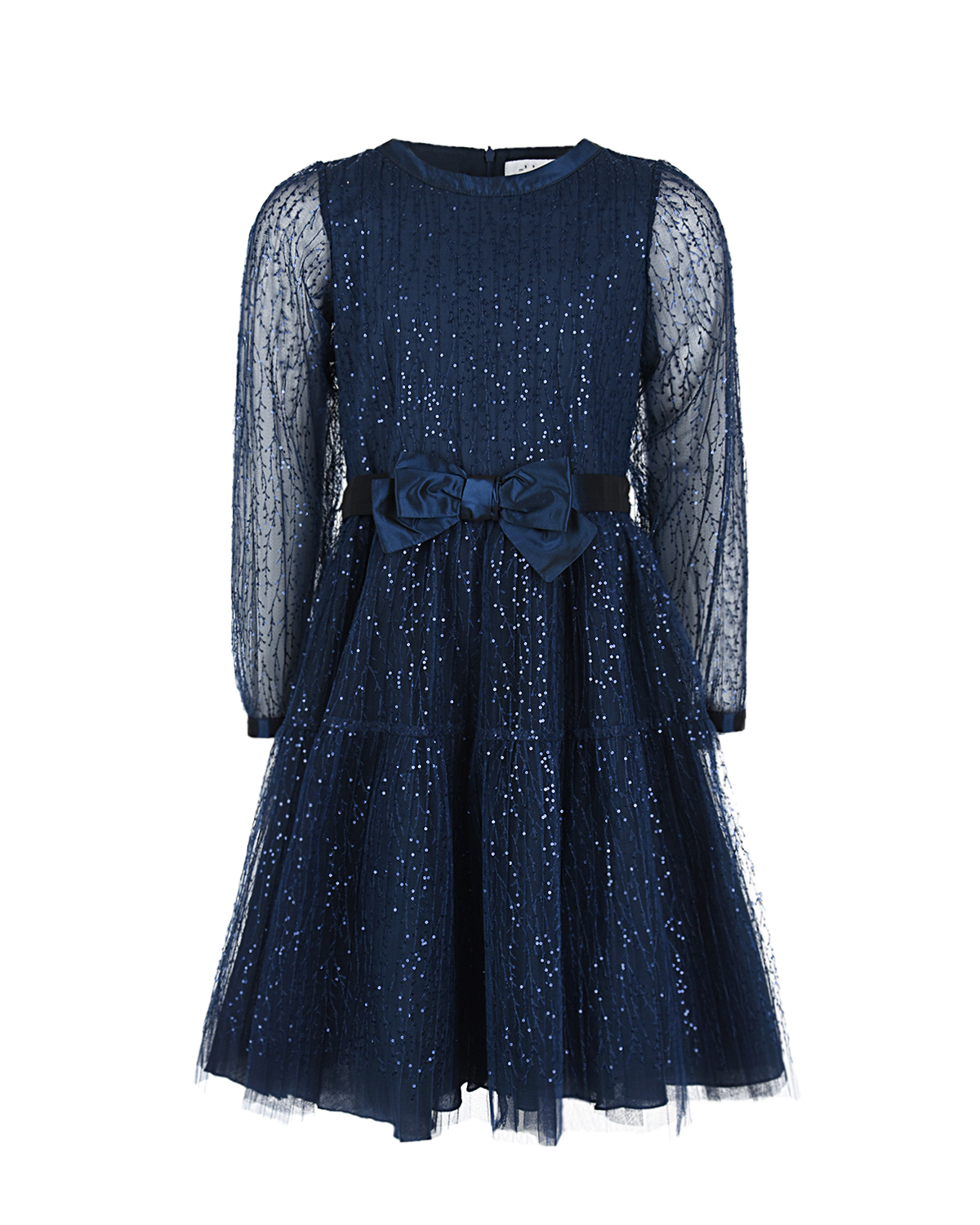 Синее платье с глиттером Aletta детское, размер 104, цвет синий - фото 1