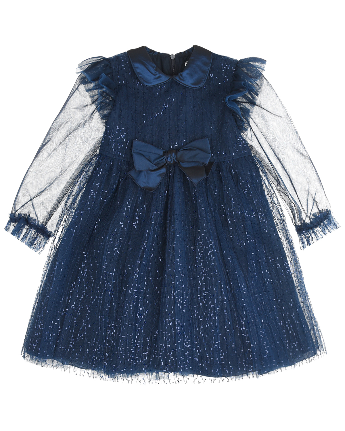 Синяя платье с блестками Aletta детская, размер 92, цвет синий - фото 1