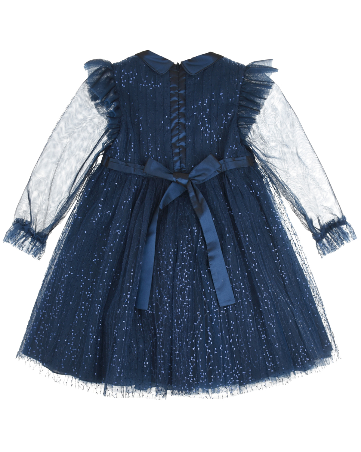 Синяя платье с блестками Aletta детская, размер 92, цвет синий - фото 2