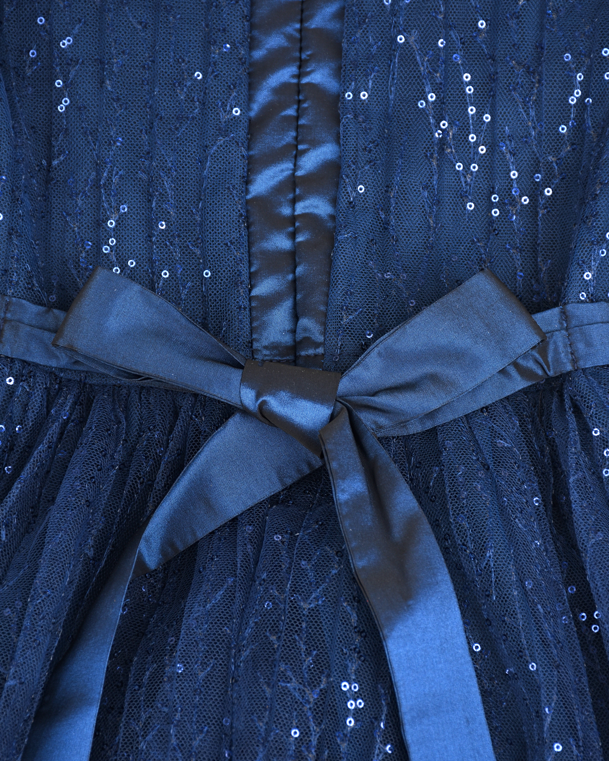Синяя платье с блестками Aletta детская, размер 92, цвет синий - фото 4