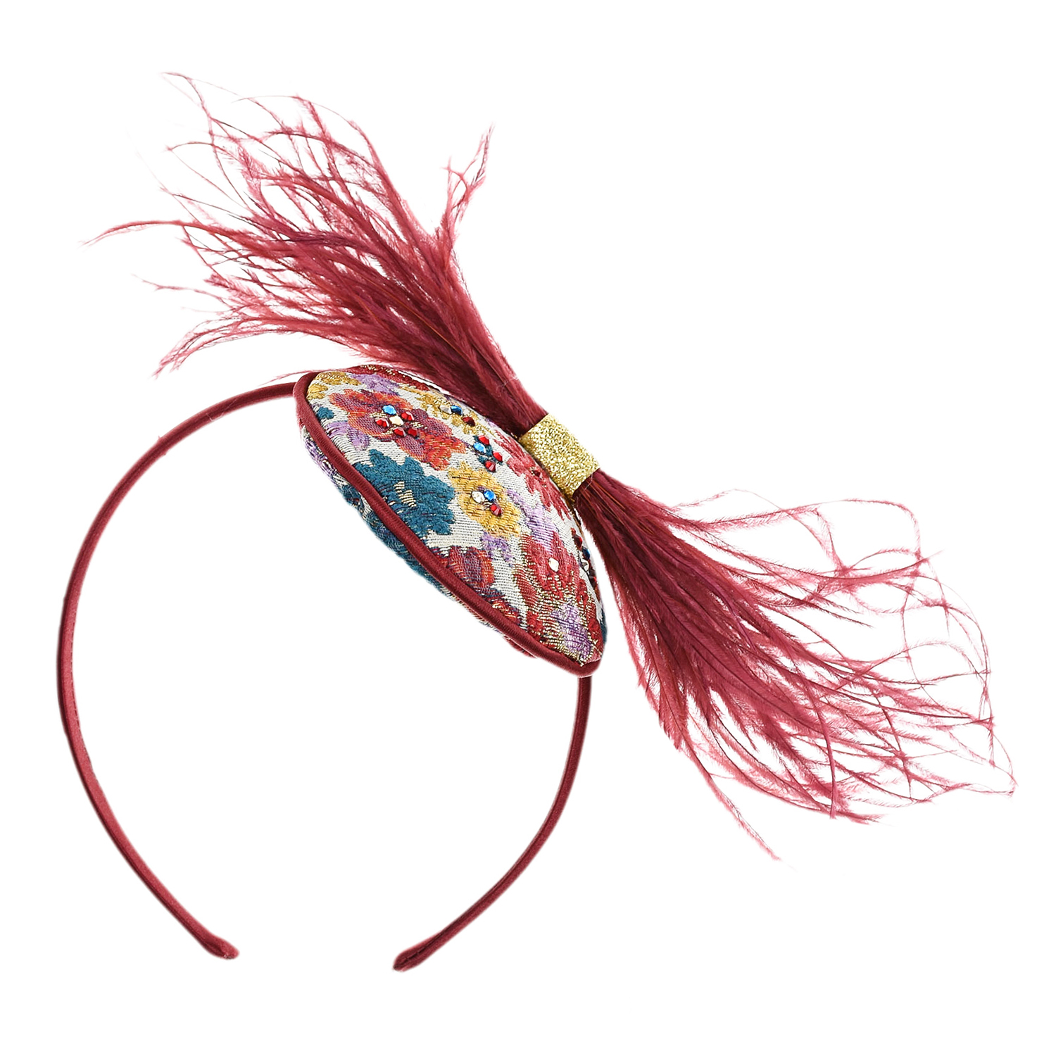 Нарядный ободок с перьями Eirene детский, размер unica, цвет мультиколор - фото 2