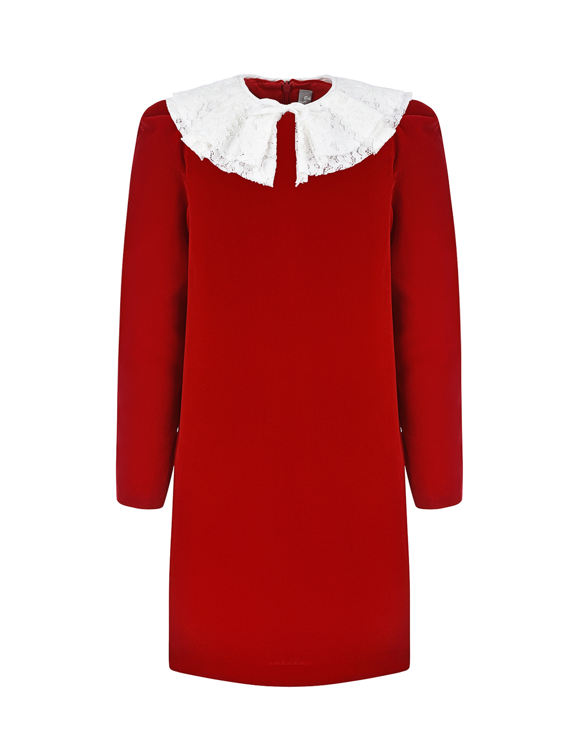 Красное платье с белым воротником IL Gufo детское, размер 104, цвет красный - фото 1