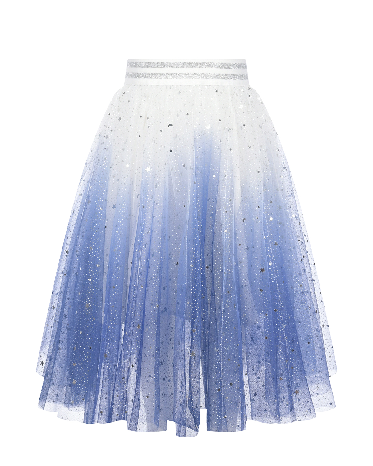Бело-голубая юбка со звездами Dan Maralex детское, размер 80, цвет мультиколор - фото 1