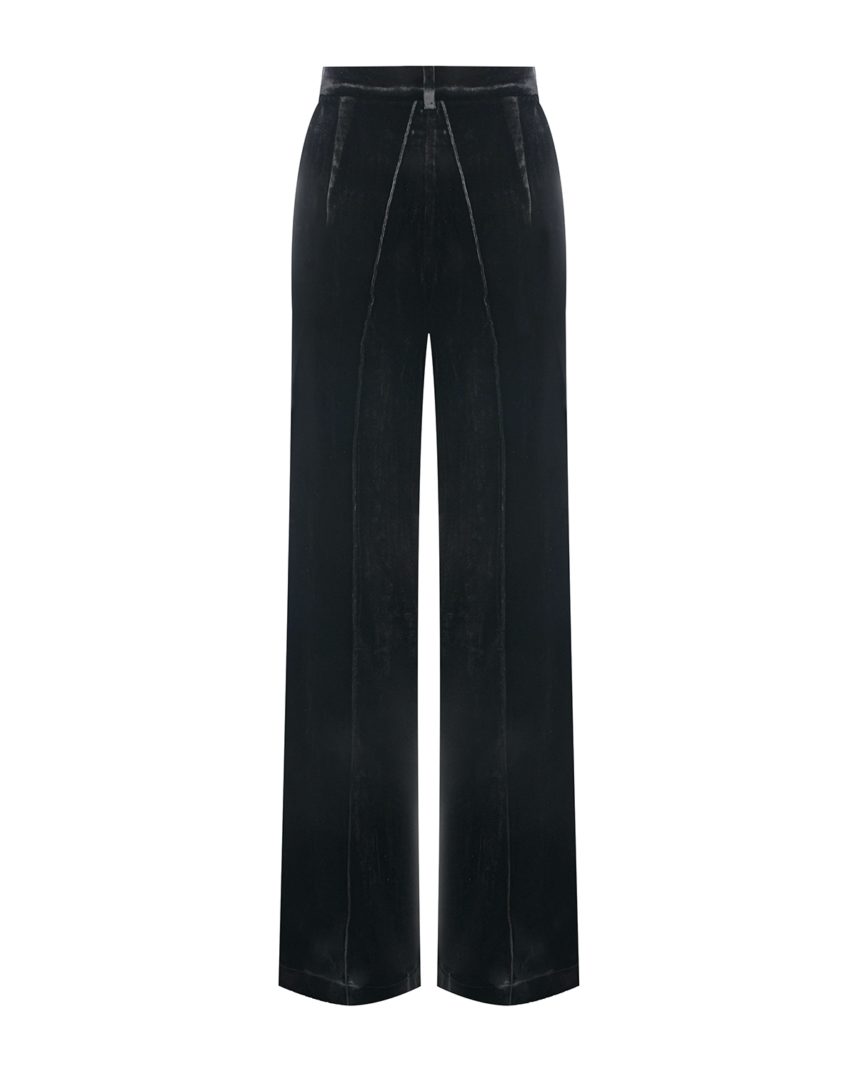 Черные бархатные брюки ALINE, размер 40, цвет черный - фото 2