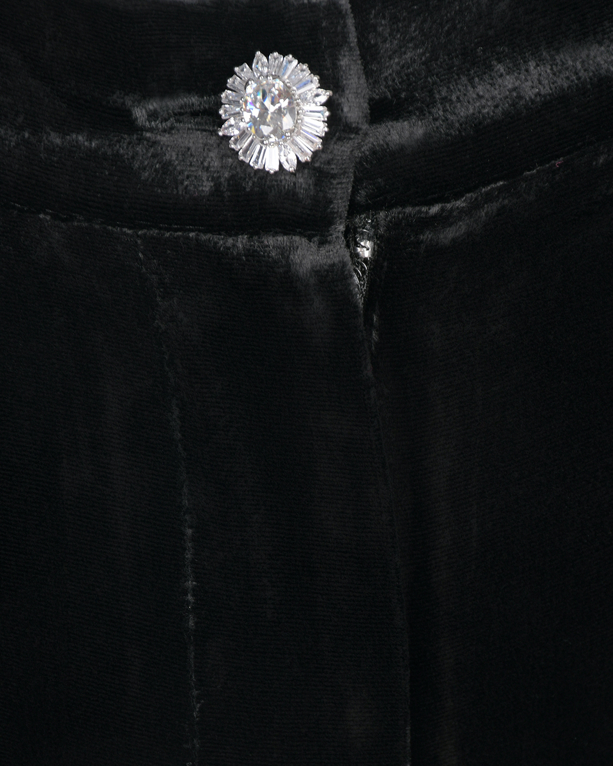 Черные бархатные брюки ALINE, размер 40, цвет черный - фото 3