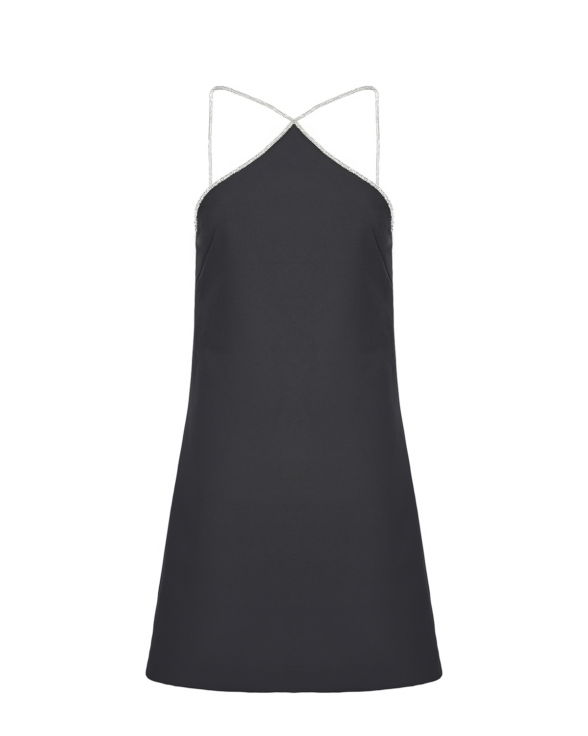 Платье-халтер с отделкой стразами ALINE, размер 40, цвет черный - фото 1