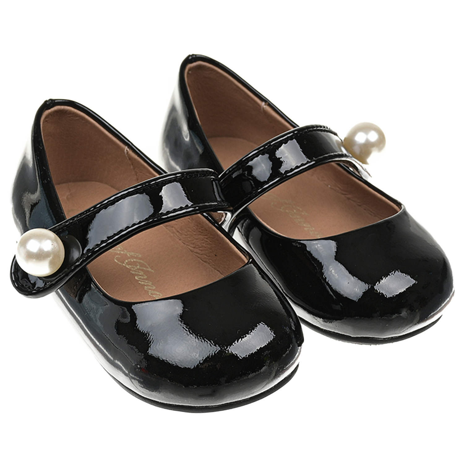 Черные туфли с застежкой-бусиной Age of Innocence детские, размер 22, цвет черный