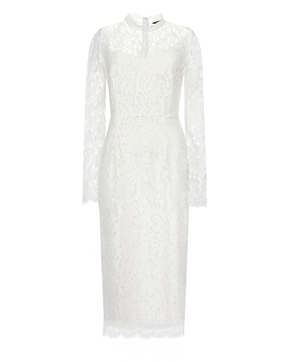 Белое кружевное платье Dan Maralex, размер 42, цвет нет цвета - фото 1