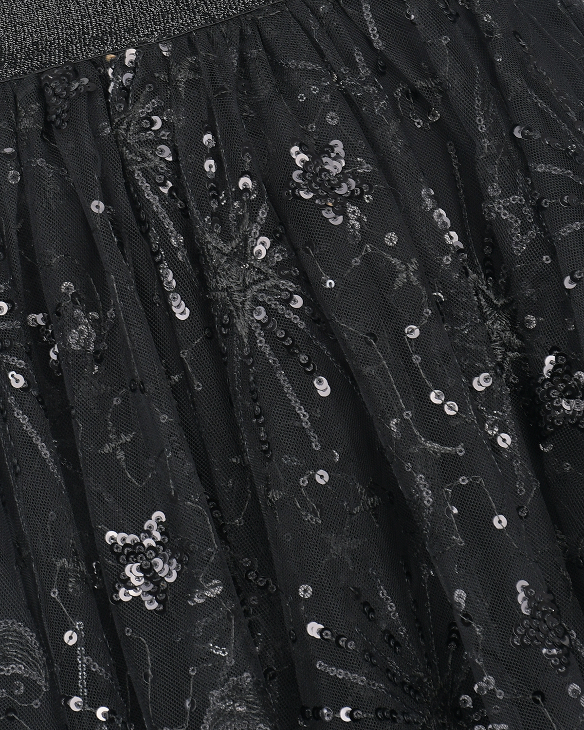 Черная юбка с пайетками Dan Maralex, размер 42, цвет черный - фото 3