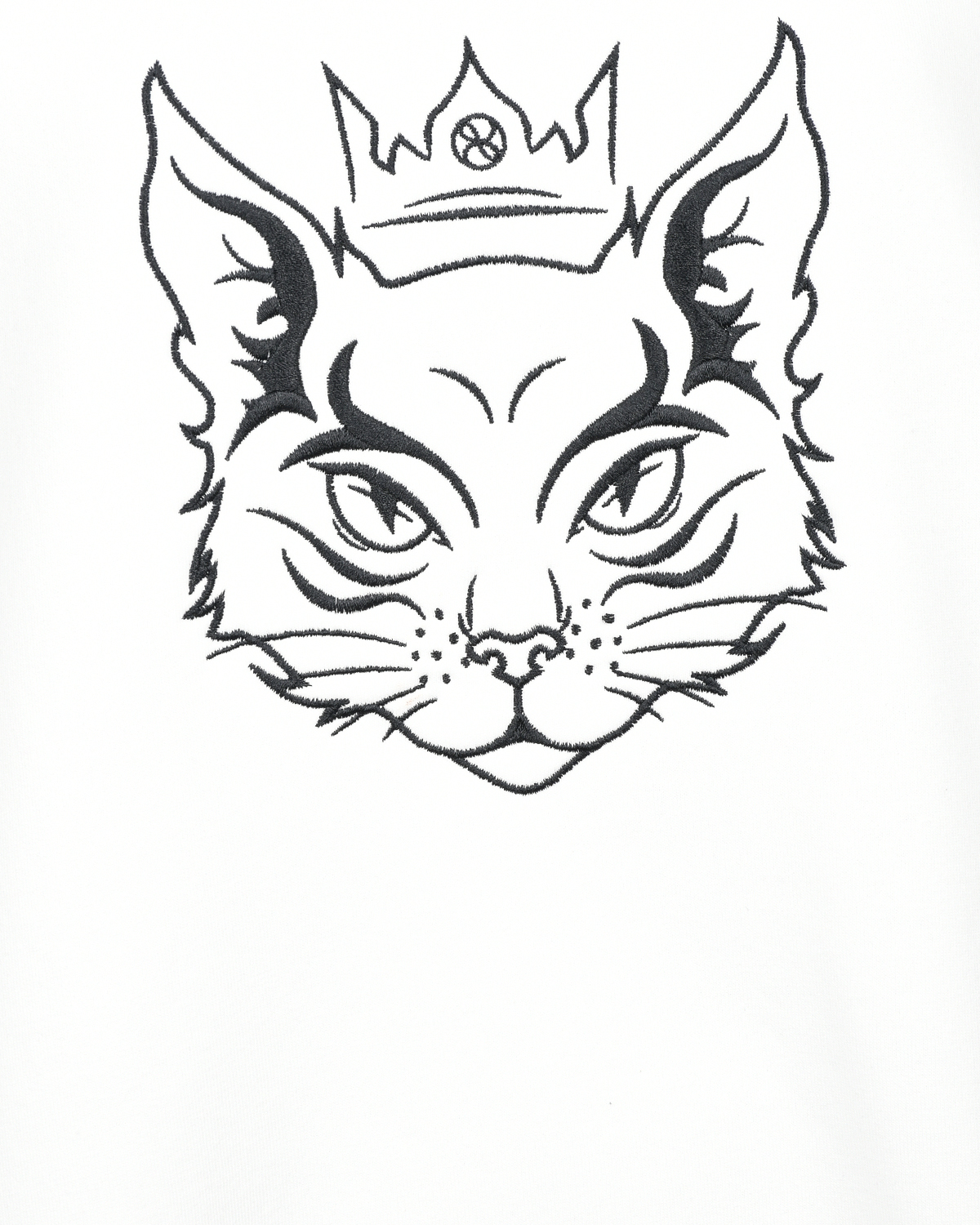 Белый свитшот с вышивкой "кот" Dan Maralex, размер 42, цвет нет цвета - фото 3