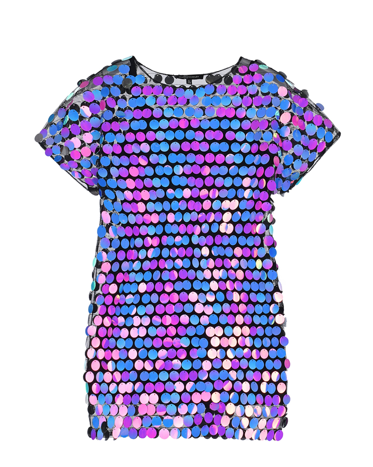 Платье-футболка с крупными пайетками Dan Maralex детское, размер 164, цвет нет цвета - фото 1