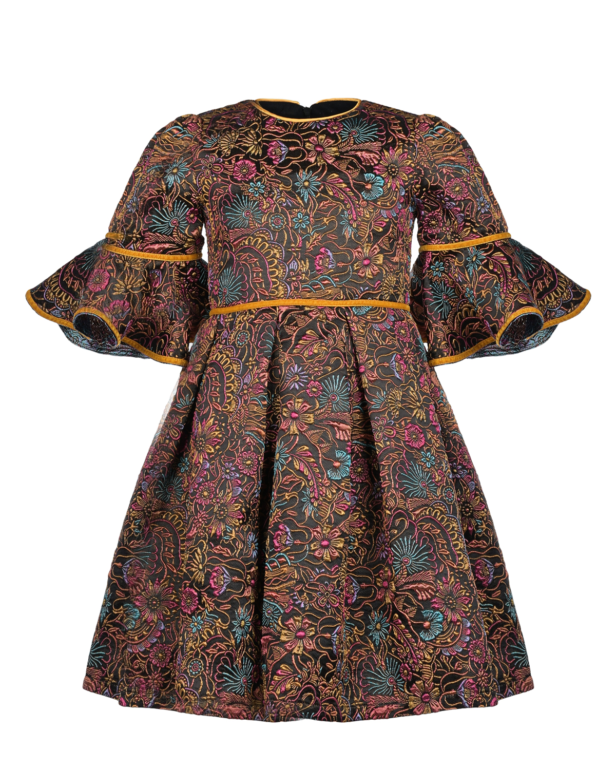 Приталенное платье с цветочной вышивкой Eirene детское, размер 110 - фото 1