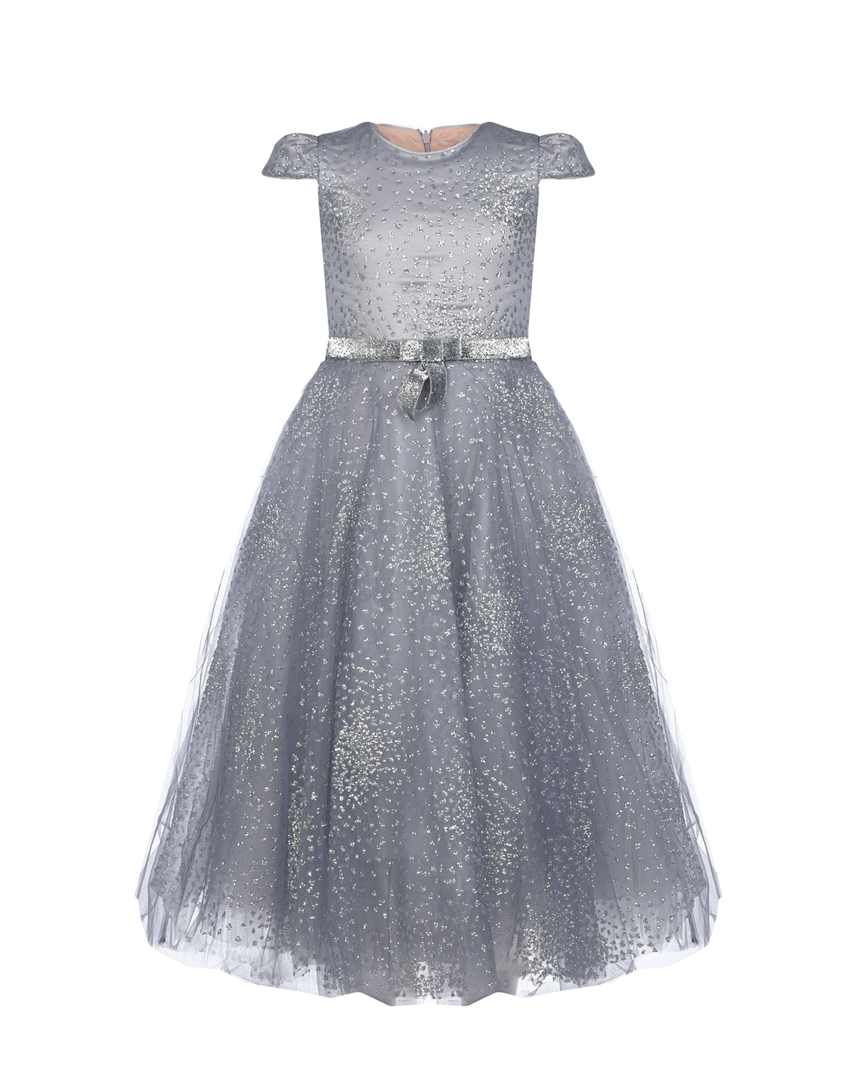 Серое платье с отделкой блестками Eirene детское, размер 110, цвет серый - фото 1