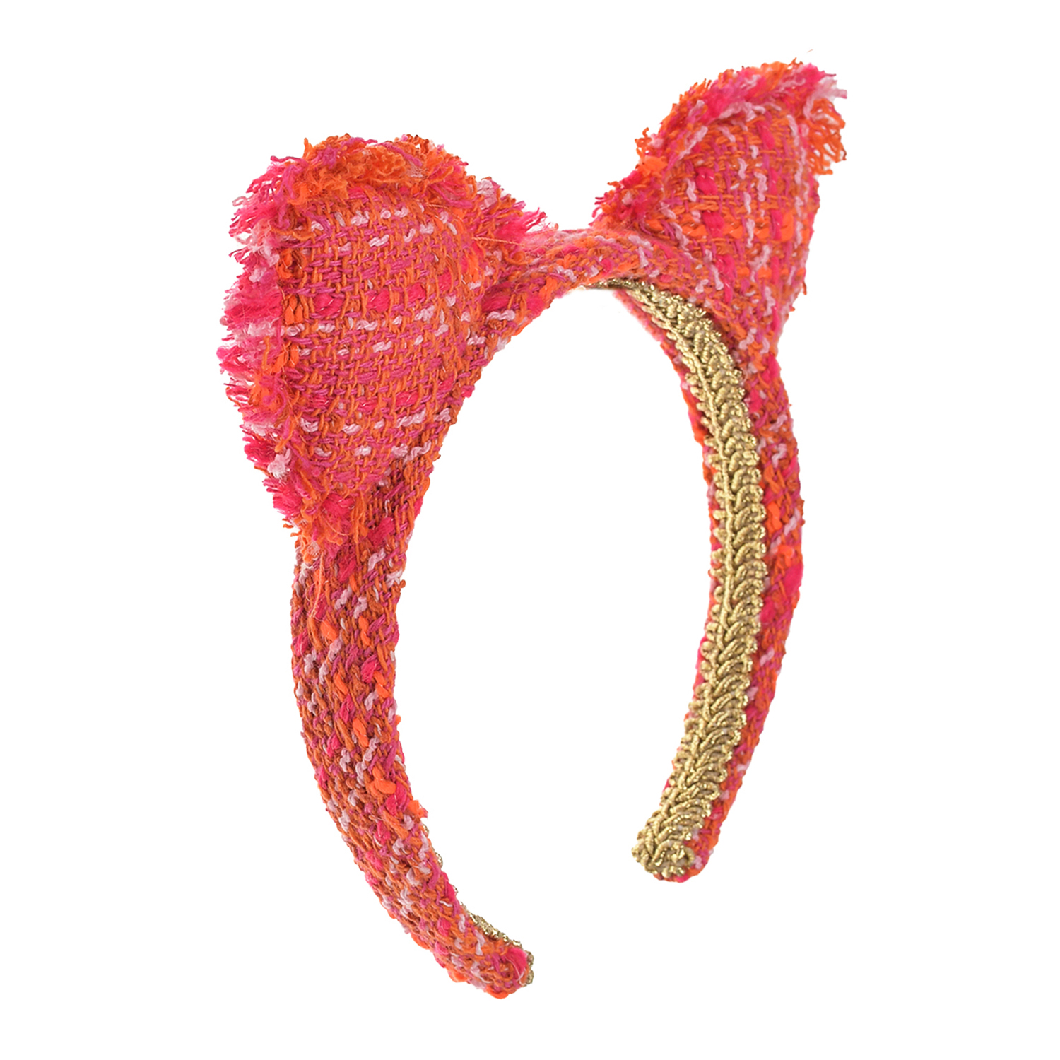 Красный ободок из твида с "ушками" Eirene детский, размер unica - фото 1
