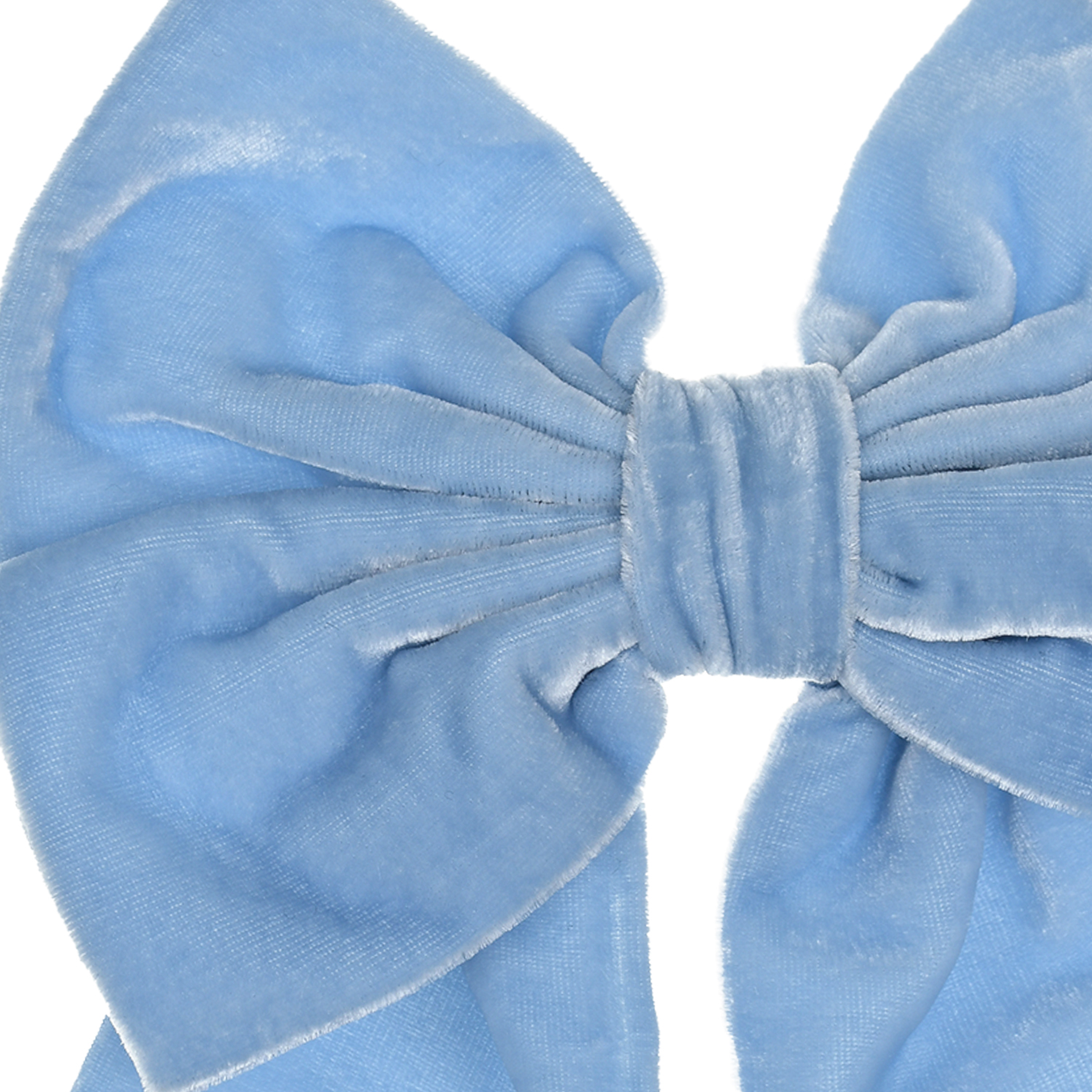 Голубая заколка-бант из бархата Eirene детская, размер unica, цвет голубой - фото 3