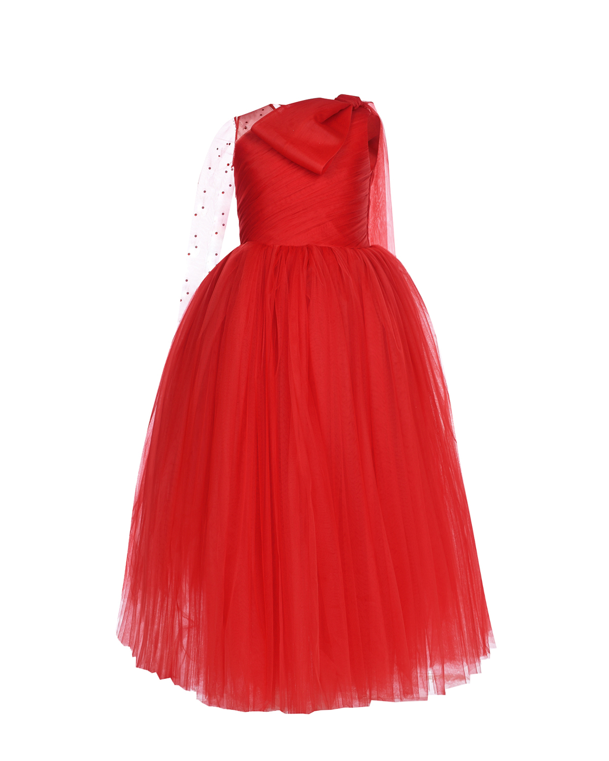 Красное платье со стразами Sasha Kim детское, размер 104, цвет красный - фото 1