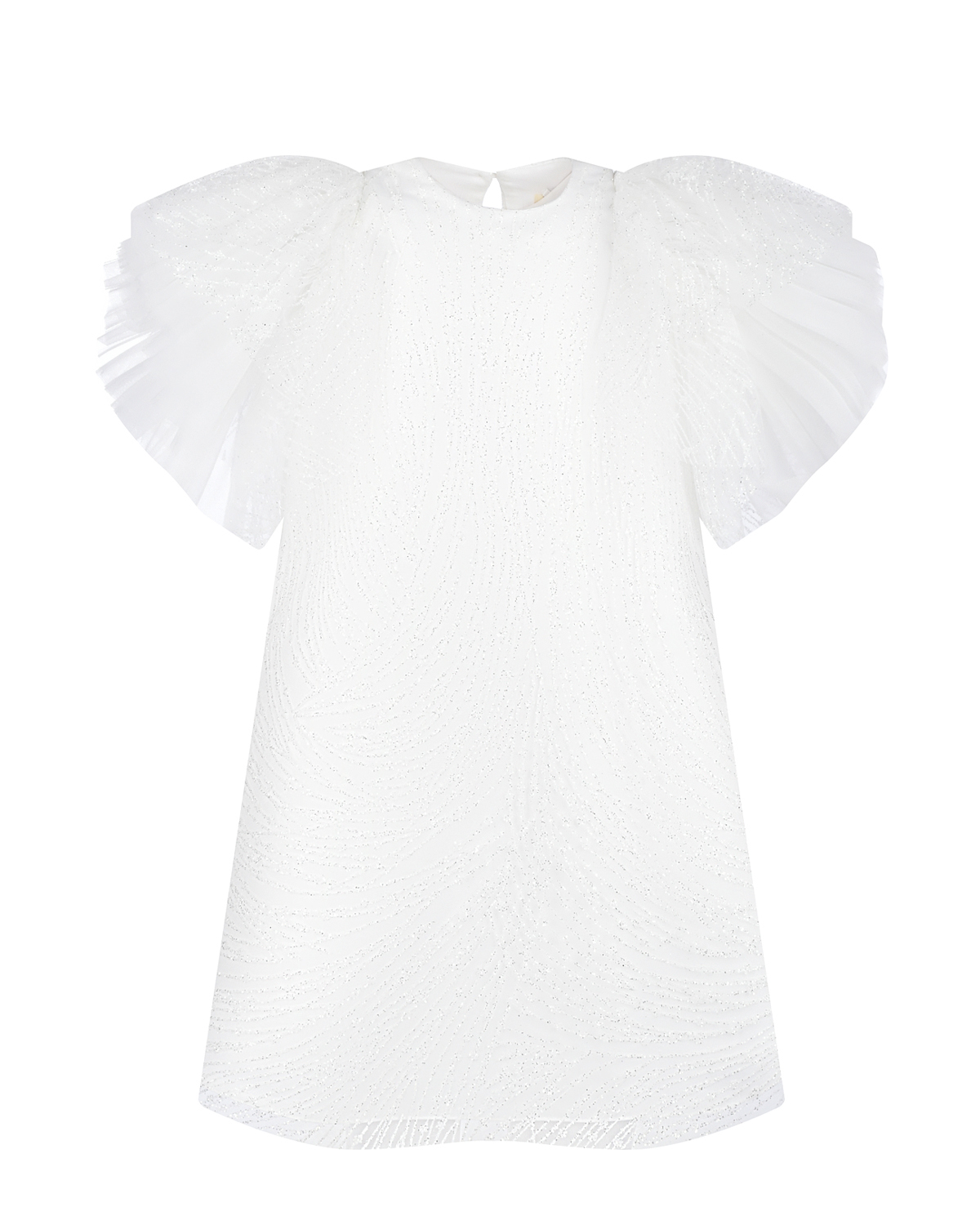 Белое платье с рукавами-крылышками Zhanna&Anna детское, размер 128, цвет белый - фото 1