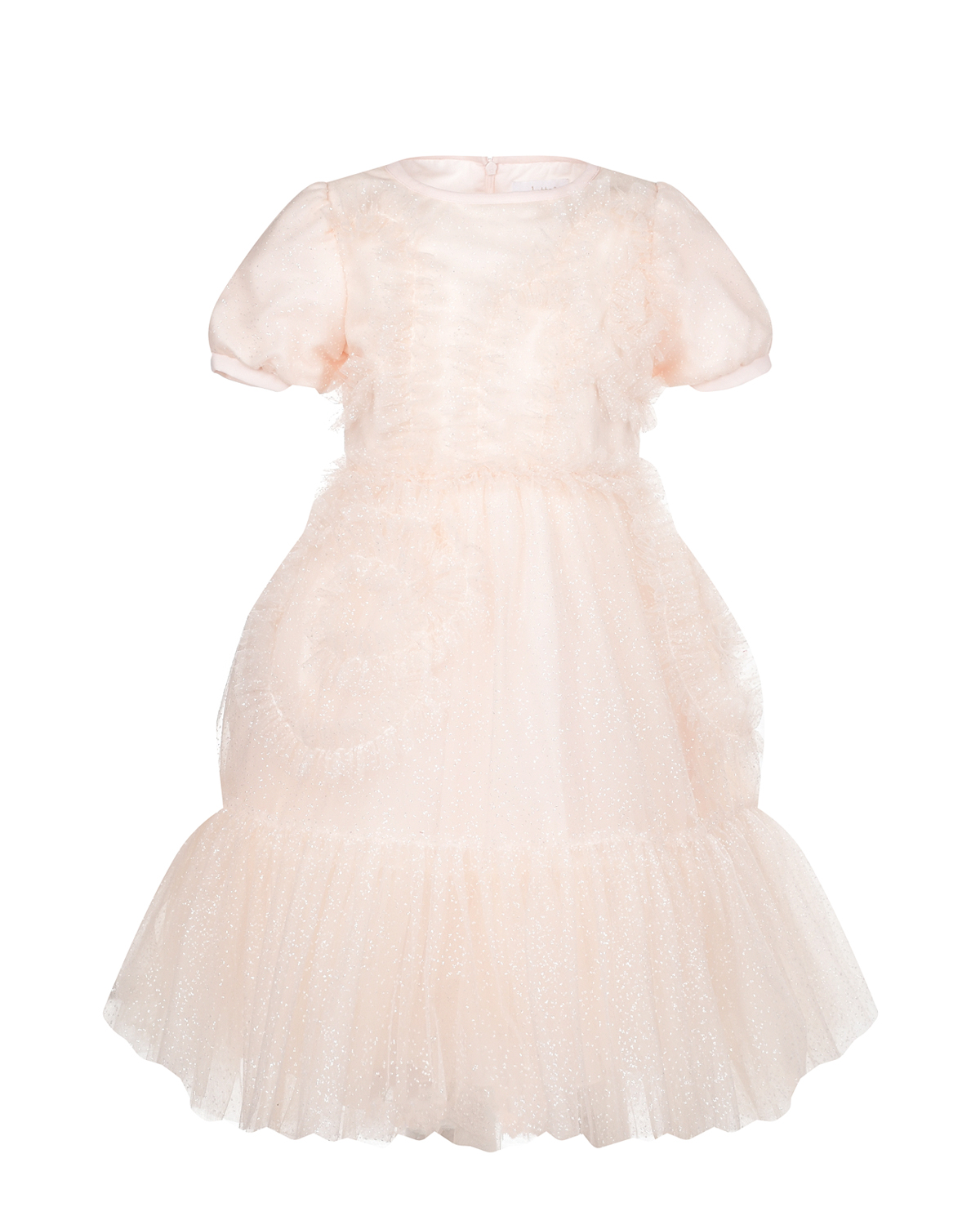 Платье персикового цвета с рюшами Aletta детское