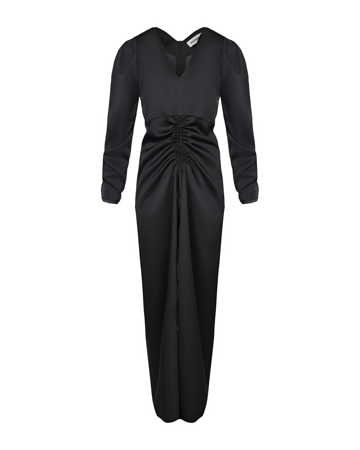 Черное атласное платье Masterpeace, размер 38, цвет черный - фото 1