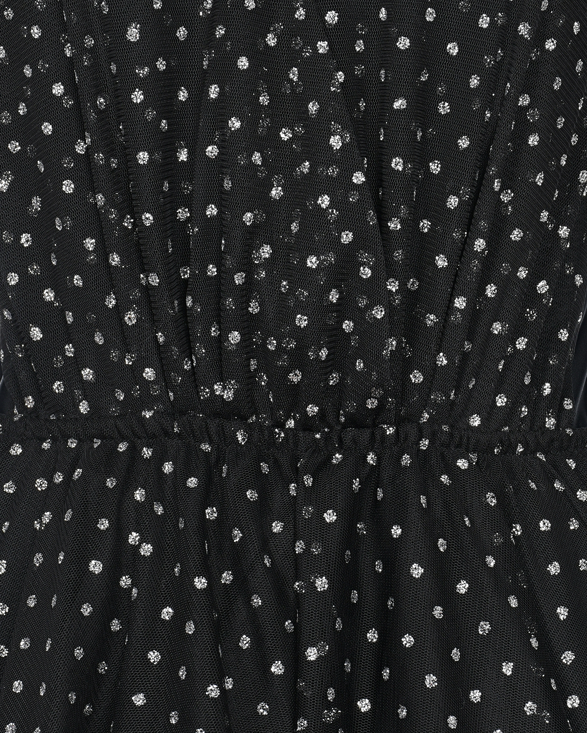 Черное пышное платье в мелкий горошек Masterpeace, размер 40, цвет черный - фото 3