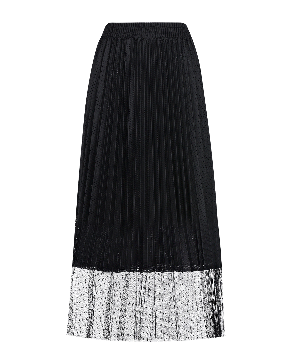 

Черная юбка с плиссированной сеткой Red Valentino, Черный, Черная юбка с плиссированной сеткой Red Valentino