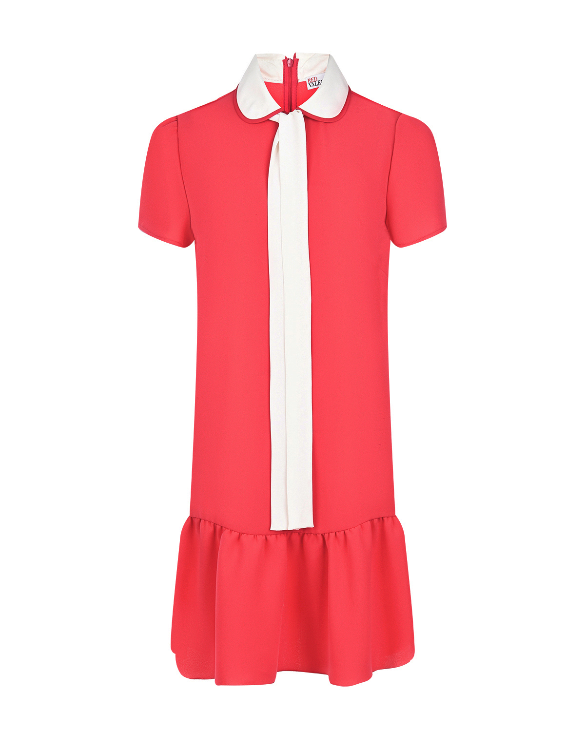 Платье с контрастной завязкой на вороте Red Valentino - фото 1