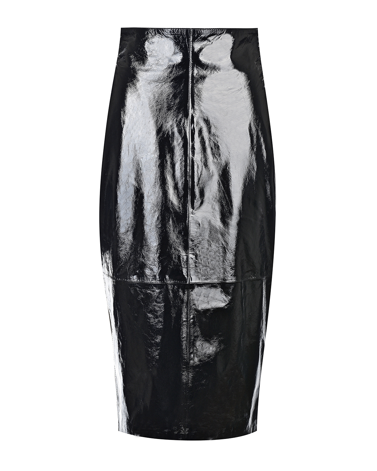Черная кожаная юбка Parosh, размер 42, цвет черный - фото 1