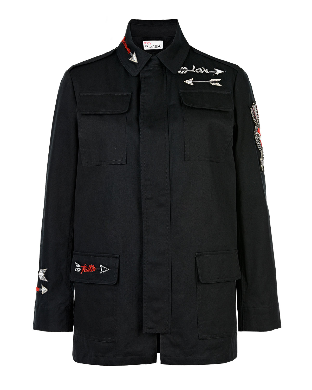 

Куртка с вышивкой Red Valentino, Черный, Куртка с вышивкой Red Valentino
