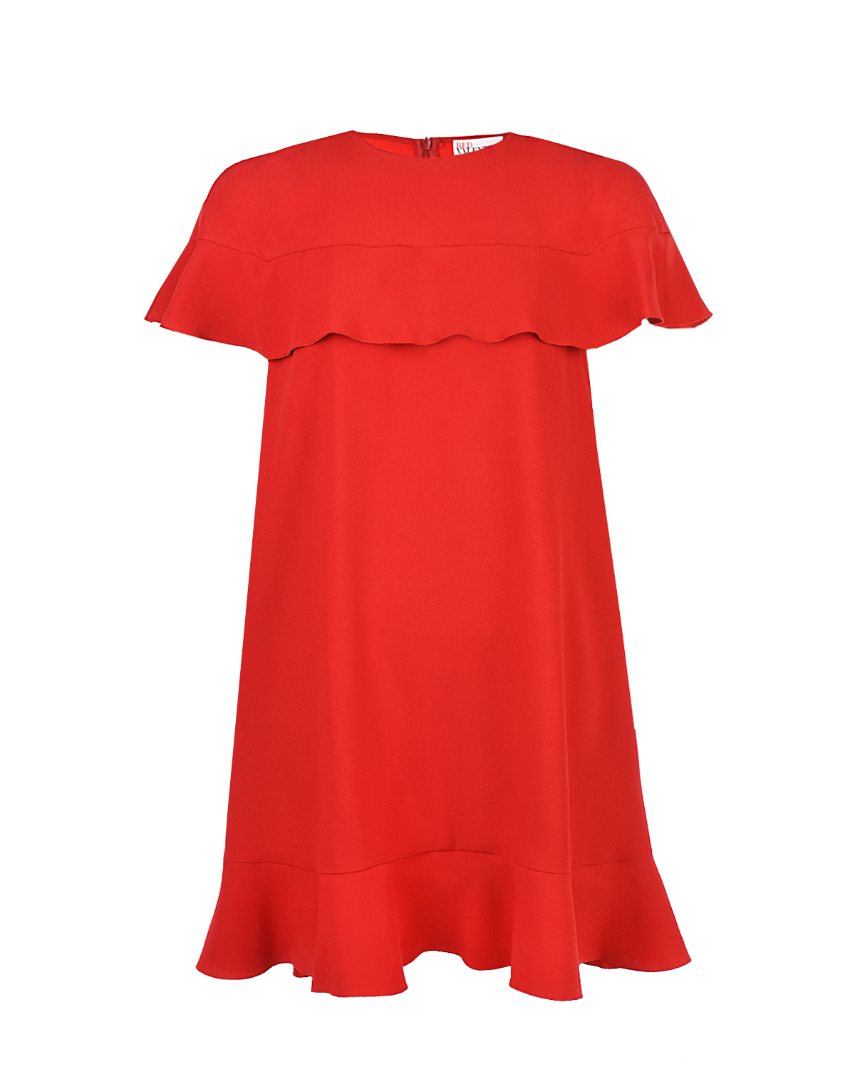 Красное платье с оборкой Red Valentino - фото 1