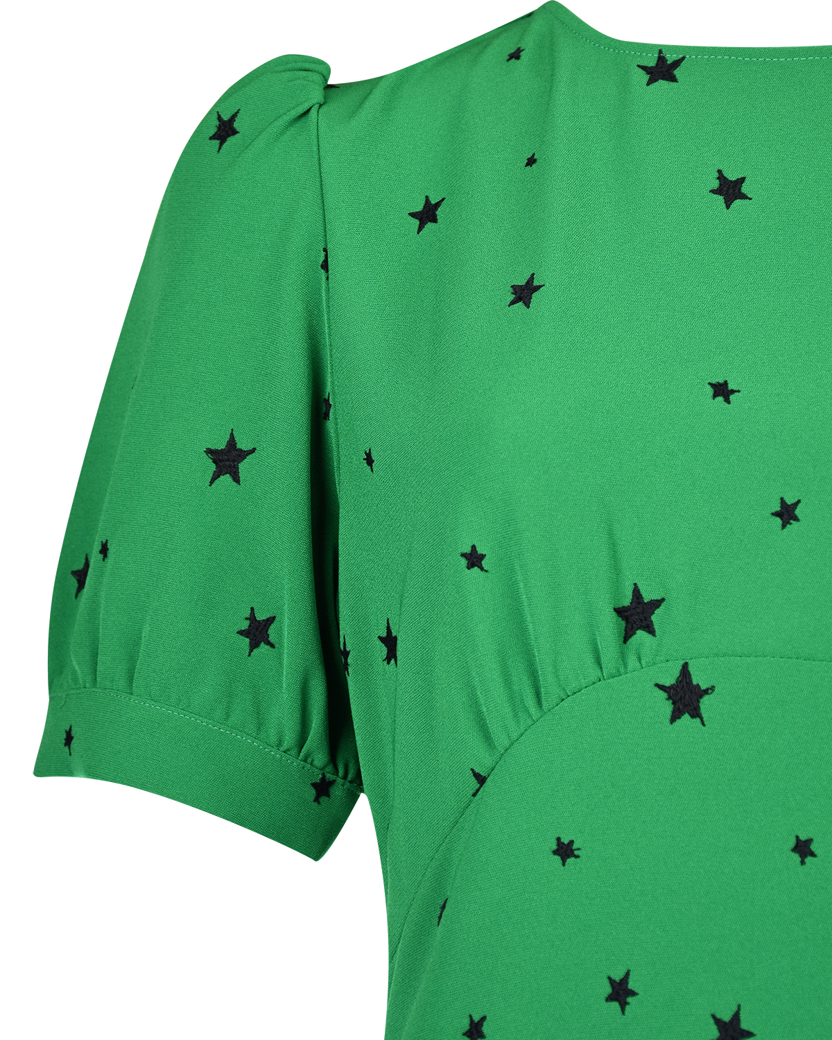 Зеленое платье с принтом "звезды" Parosh - фото 7