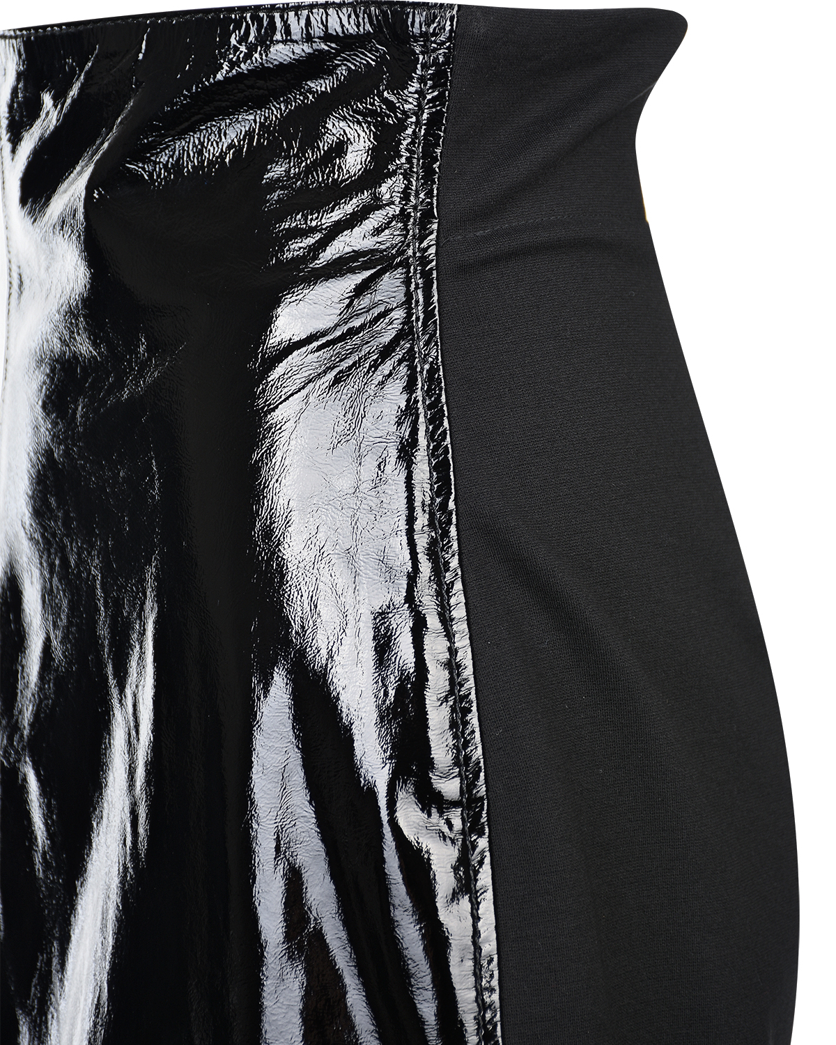 Черная кожаная юбка Parosh, размер 42, цвет черный - фото 7