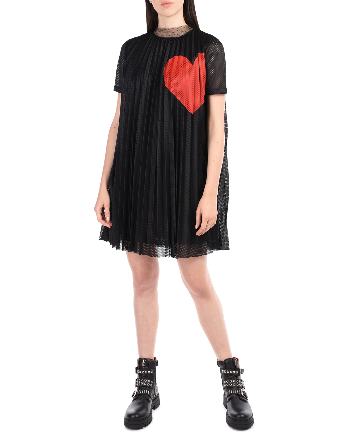 Платье с принтом "сердце" Red Valentino - фото 2