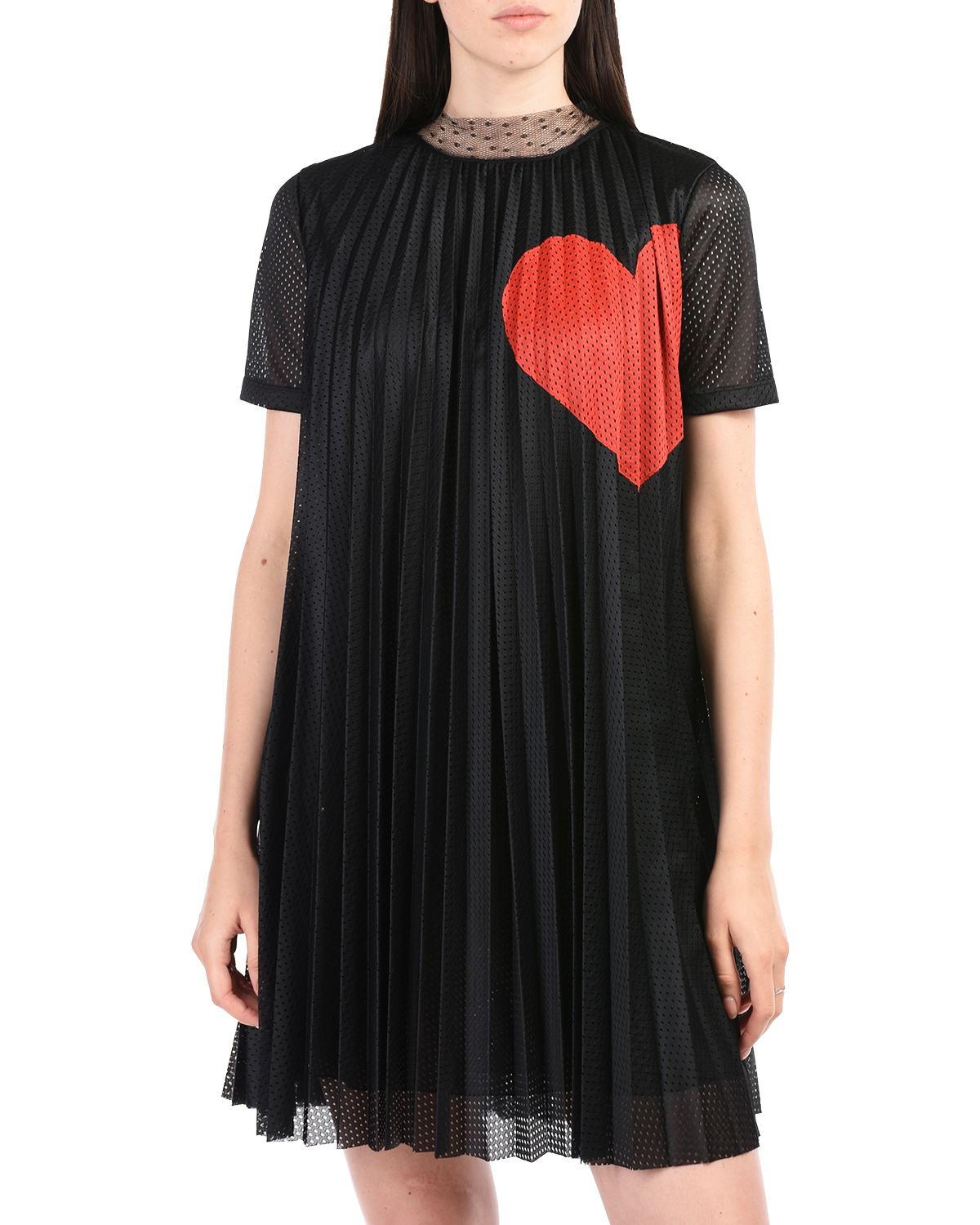 Платье с принтом "сердце" Red Valentino - фото 6