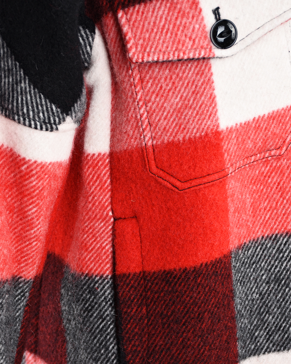 Укороченное пальто в клетку Woolrich, размер 38, цвет красный - фото 9