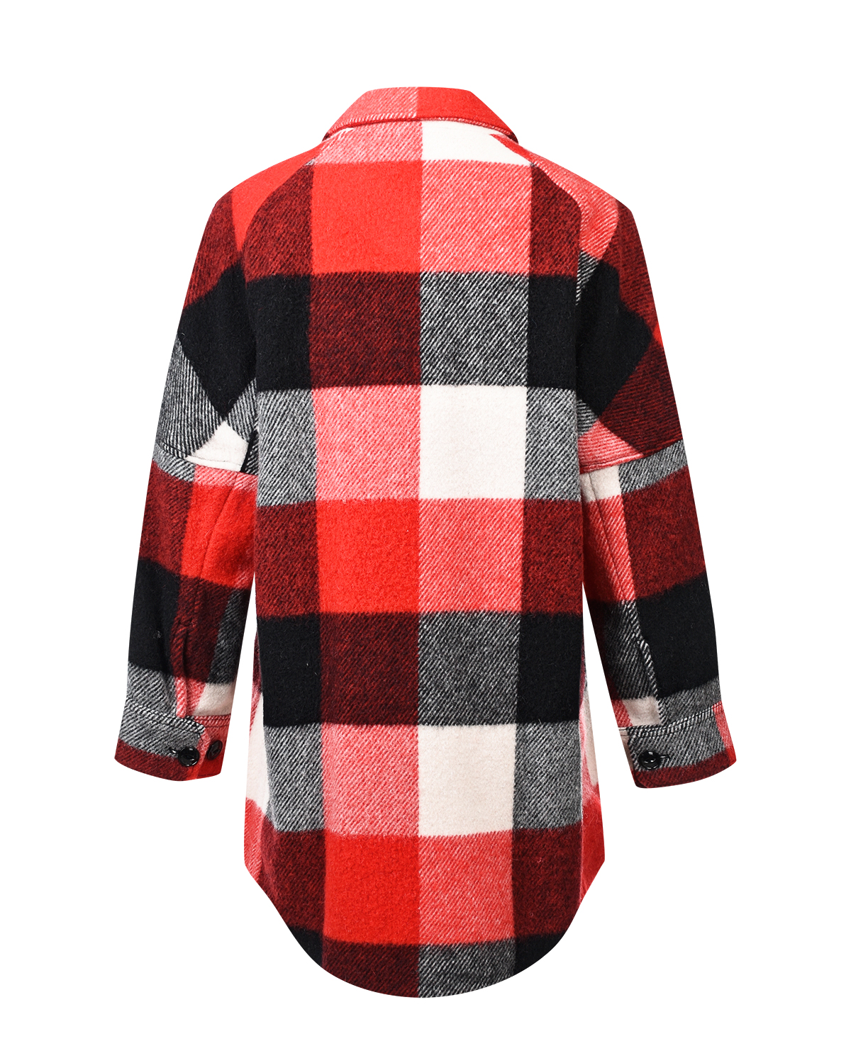 Укороченное пальто в клетку Woolrich, размер 38, цвет красный - фото 5