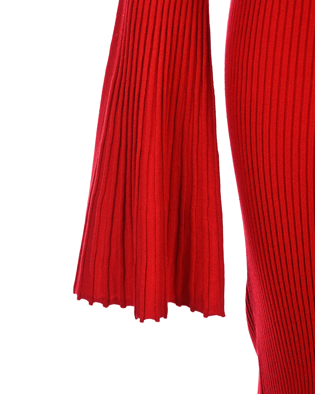 Красное трикотажное платье с рукавами клёш TWINSET - фото 9