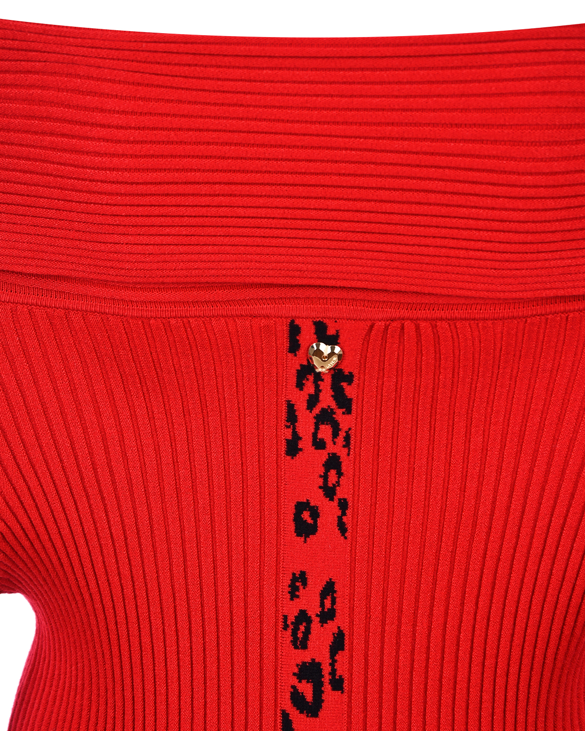 Красное трикотажное платье с рукавами клёш TWINSET - фото 7