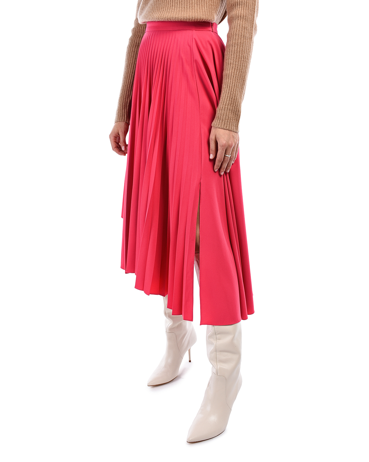 Плиссированная юбка цвета фуксии Markus Lupfer - фото 5