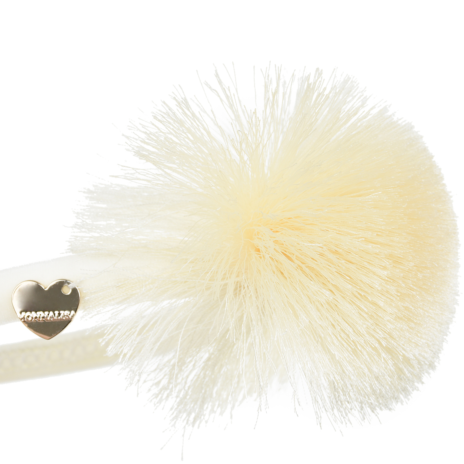 Белый ободок с помпоном Monnalisa детский, размер unica - фото 2