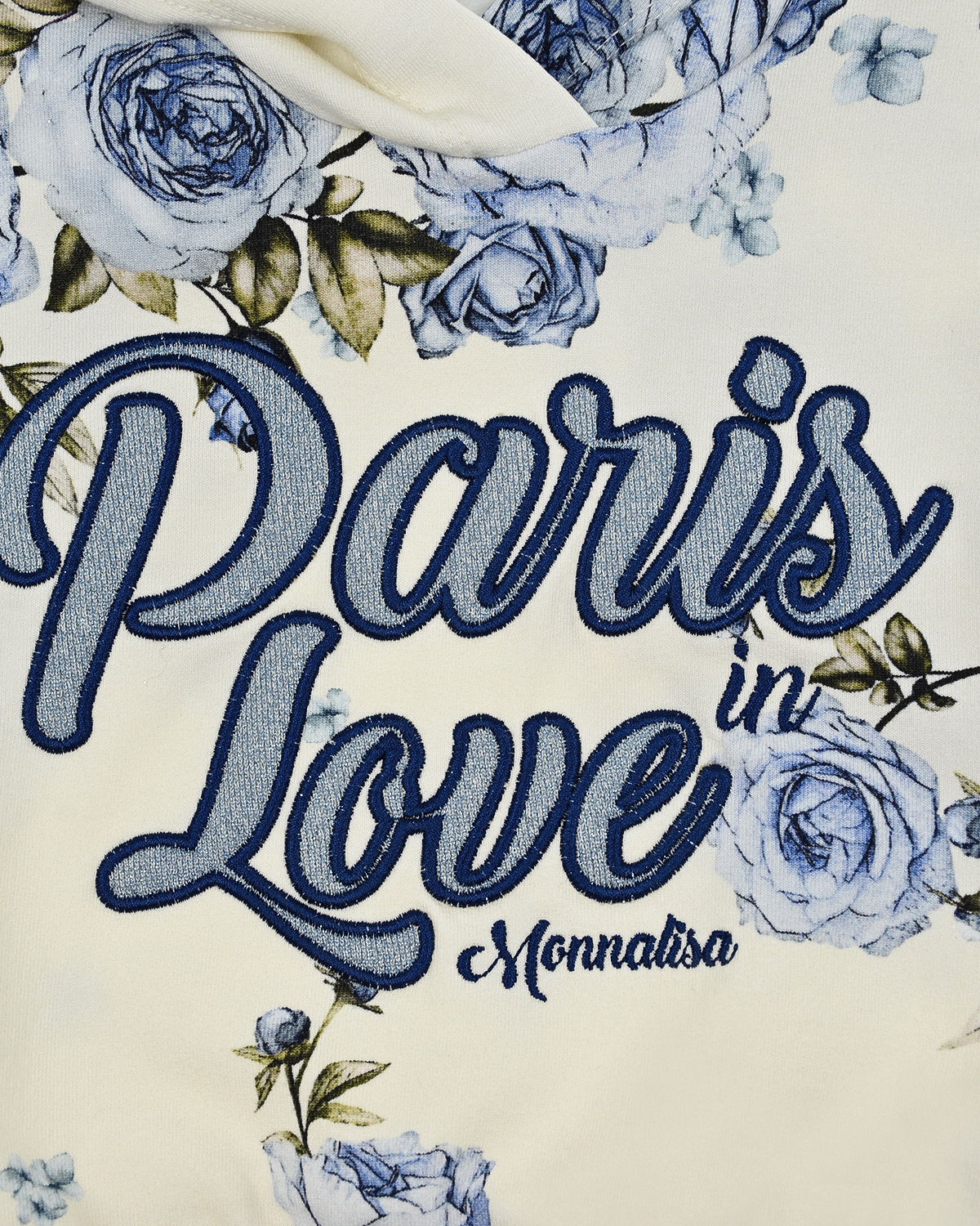 Толстовка-худи с принтом "Paris Love" Monnalisa детская, размер 104, цвет нет цвета - фото 4