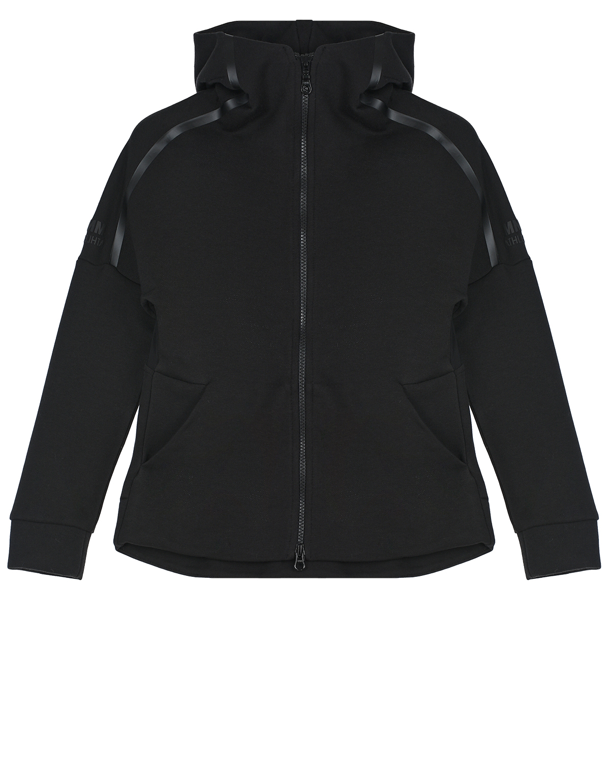 Черная спортивная куртка на молнии Monnalisa детская