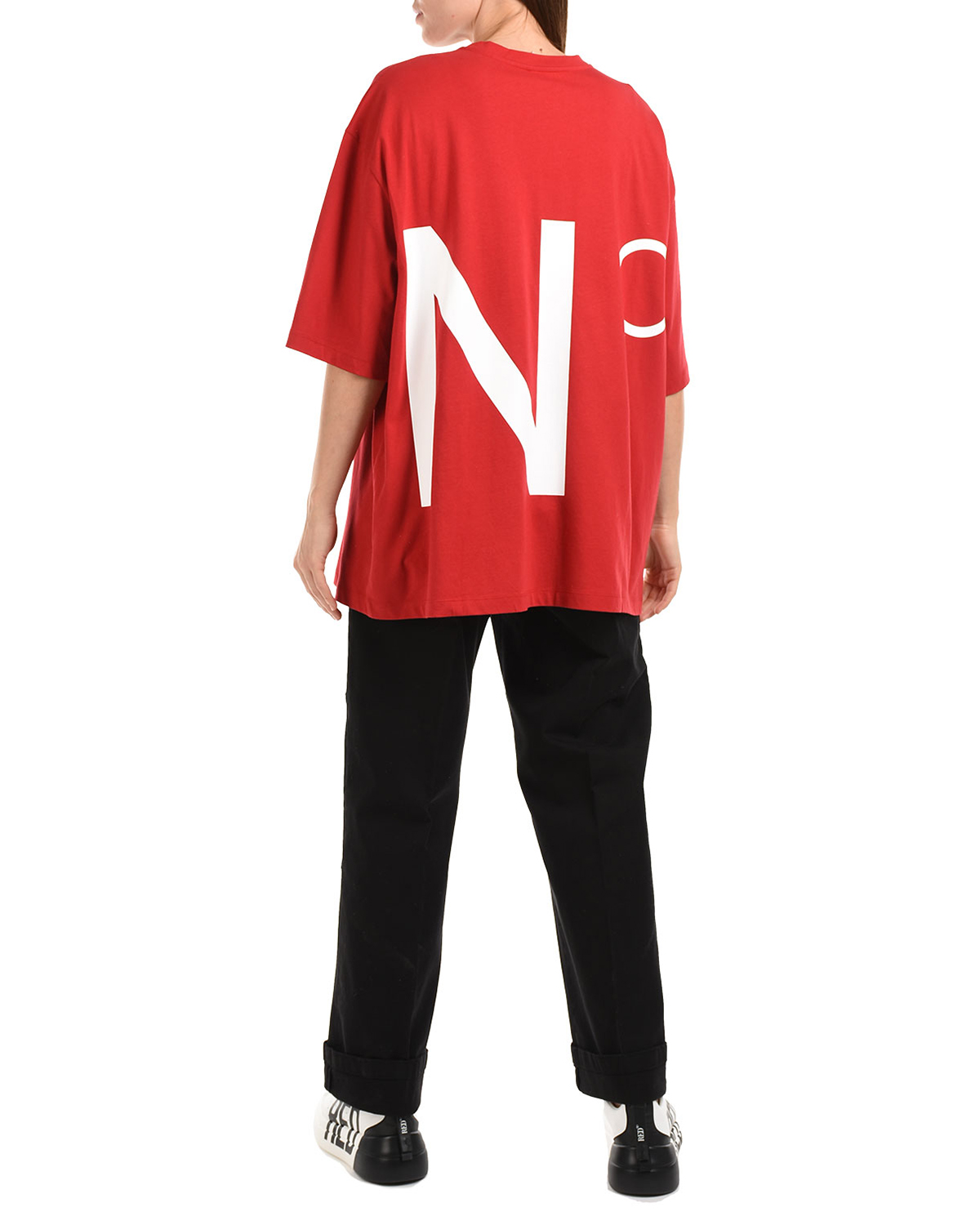 Красная футболка с логотипом No. 21, размер 40, цвет красный - фото 4