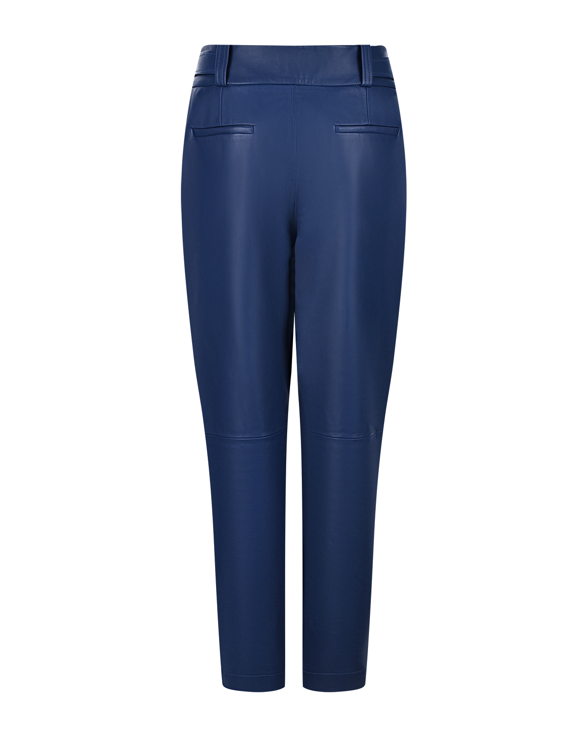 Синие кожаные брюки Red Valentino, размер 44, цвет синий - фото 4