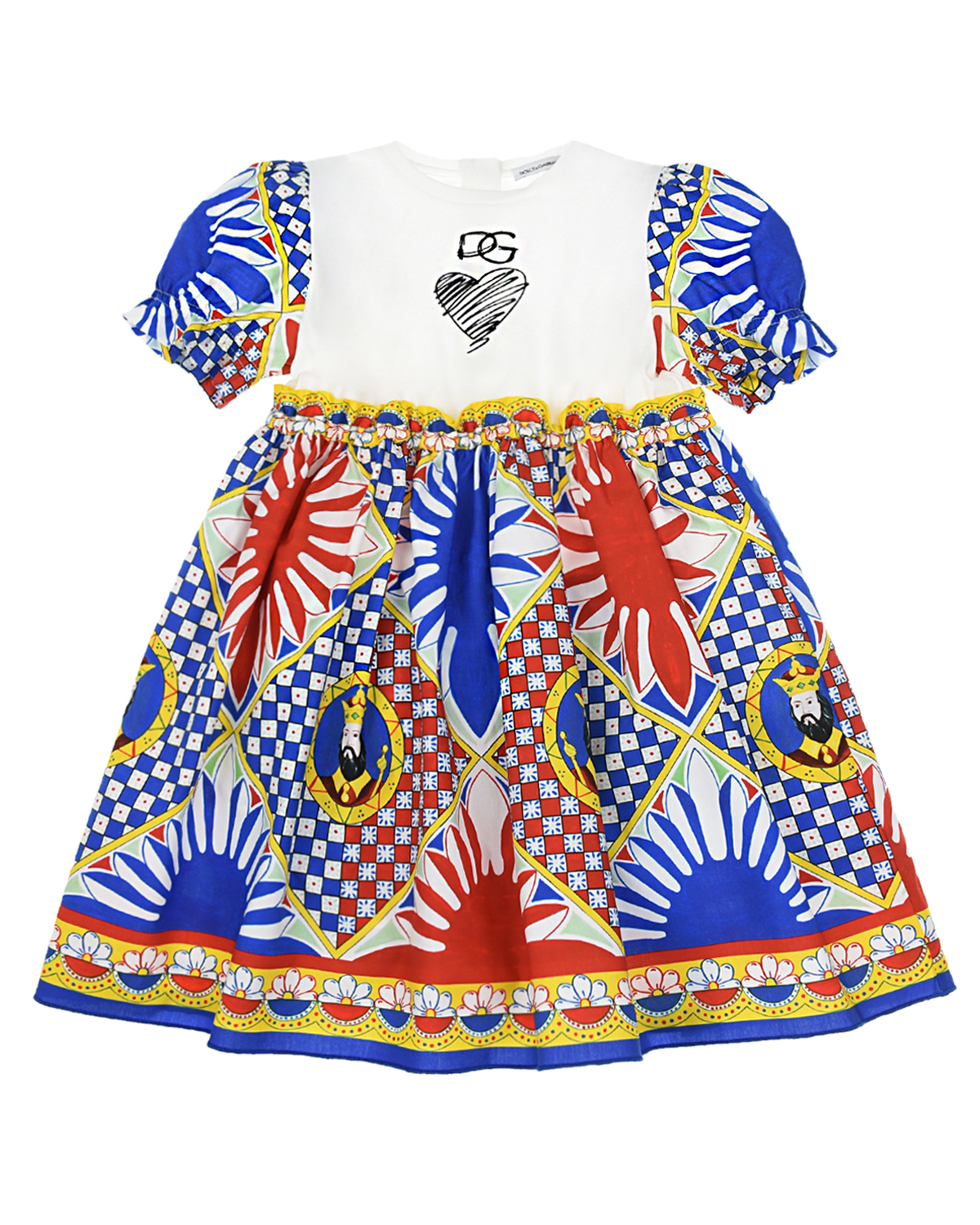 Платье с принтом "carretto" Dolce&Gabbana детское, размер 86, цвет мультиколор - фото 2
