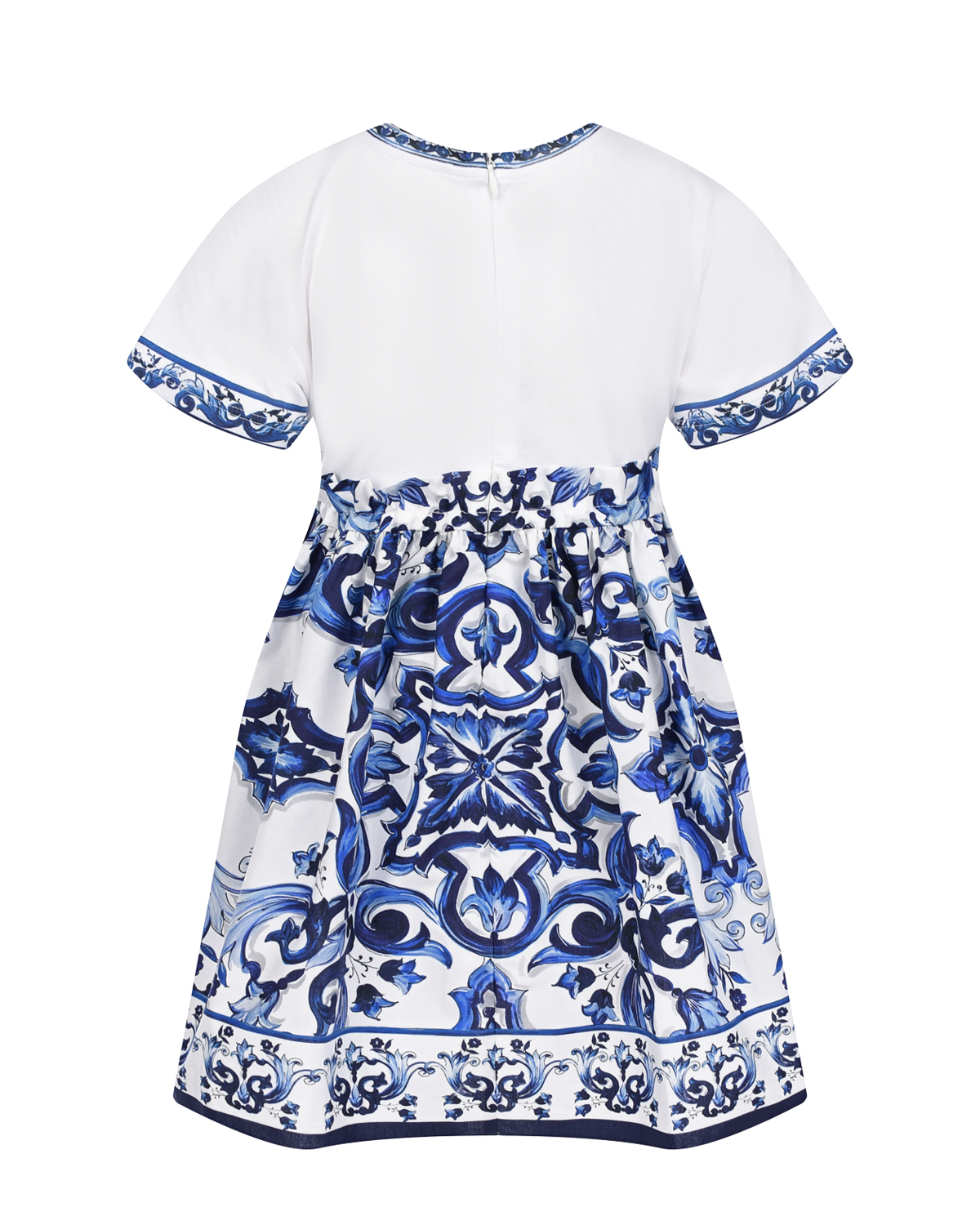 Платье с принтом "майолика" Dolce&Gabbana детское, размер 98, цвет мультиколор - фото 2
