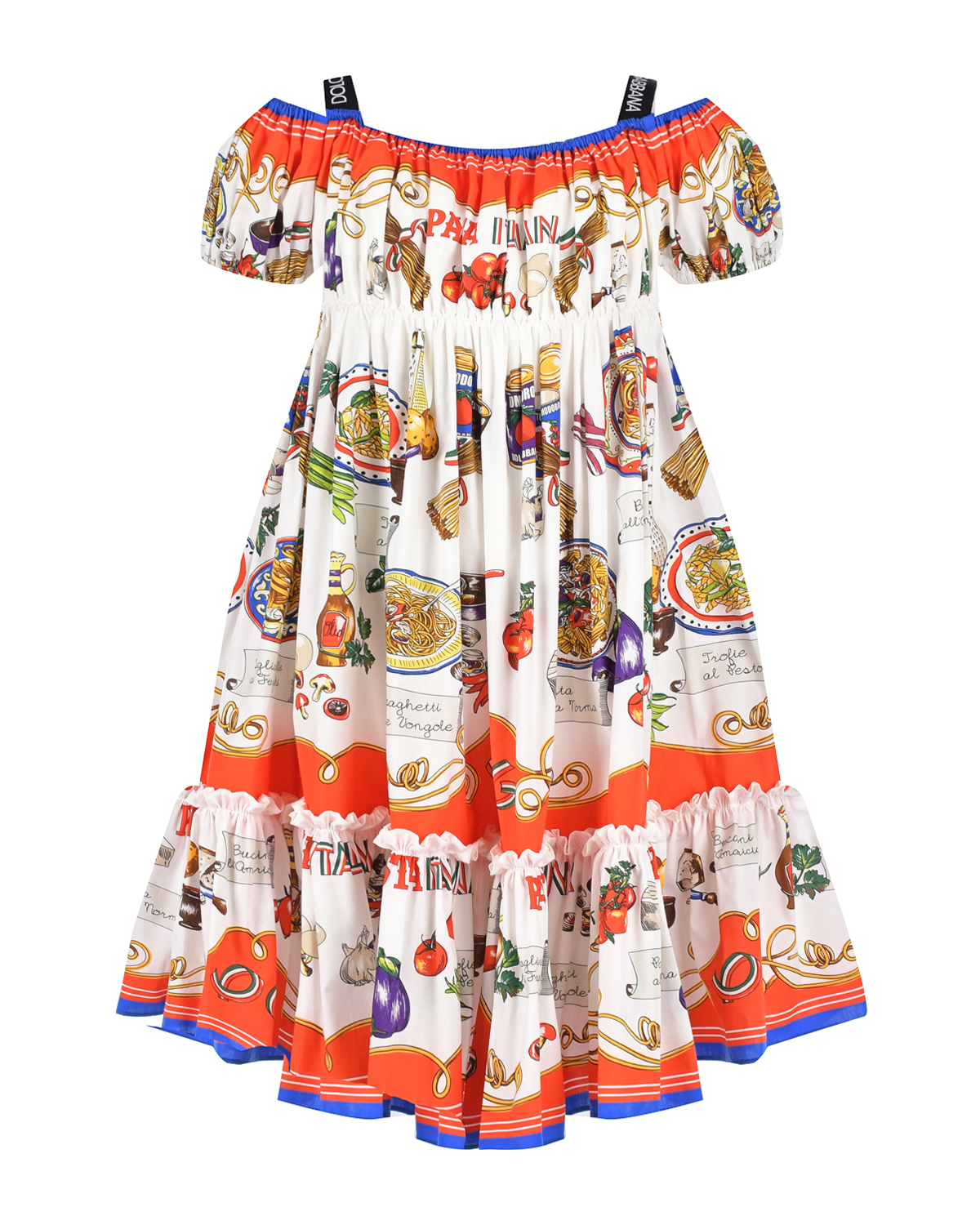 Платье с рюшами и принтом "CAPRI" Dolce&Gabbana детское, размер 116, цвет мультиколор - фото 1