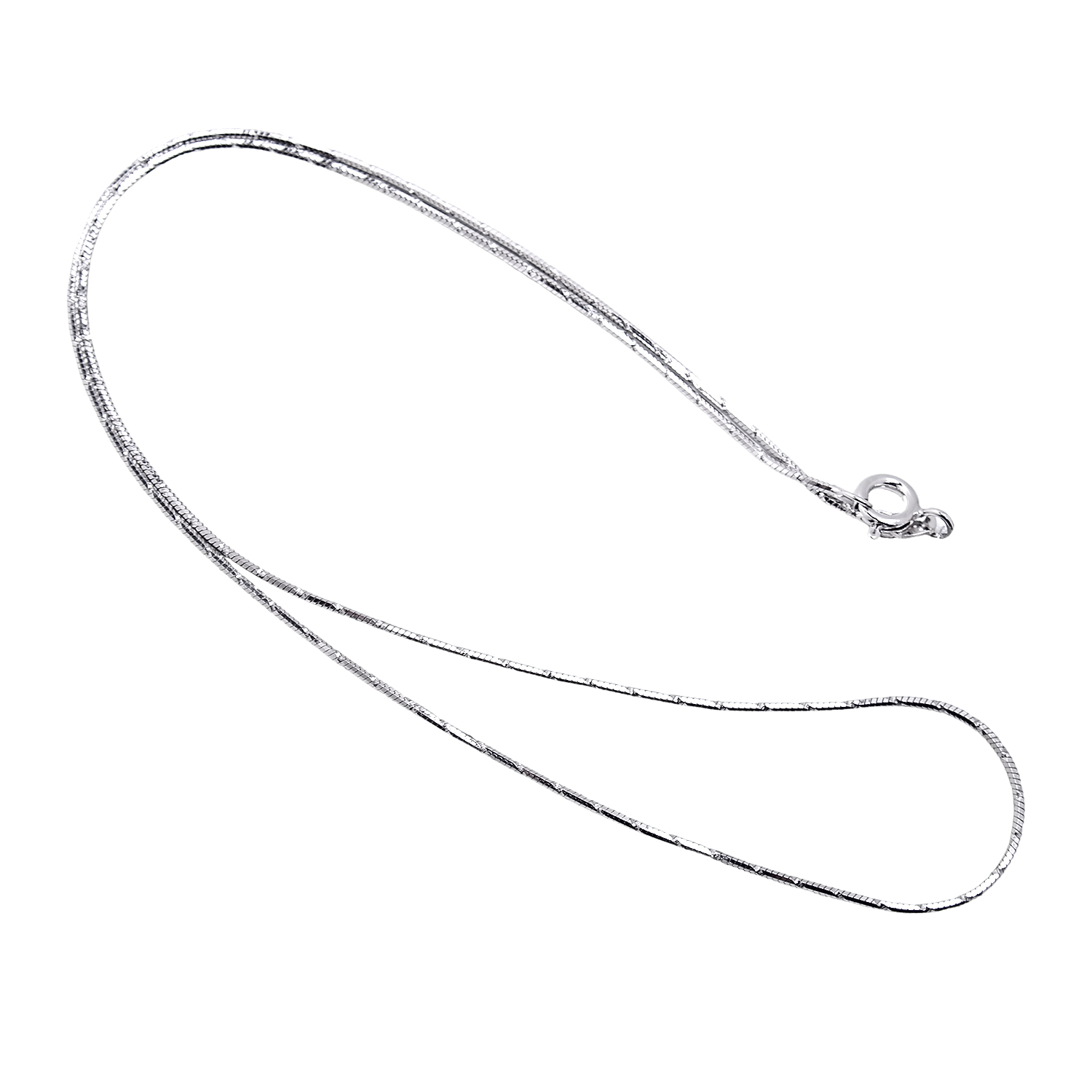 

Серебряная цепочка плетения снейк,  см Namfleg, Нет цвета, Серебряная цепочка плетения снейк, 55 см Namfleg