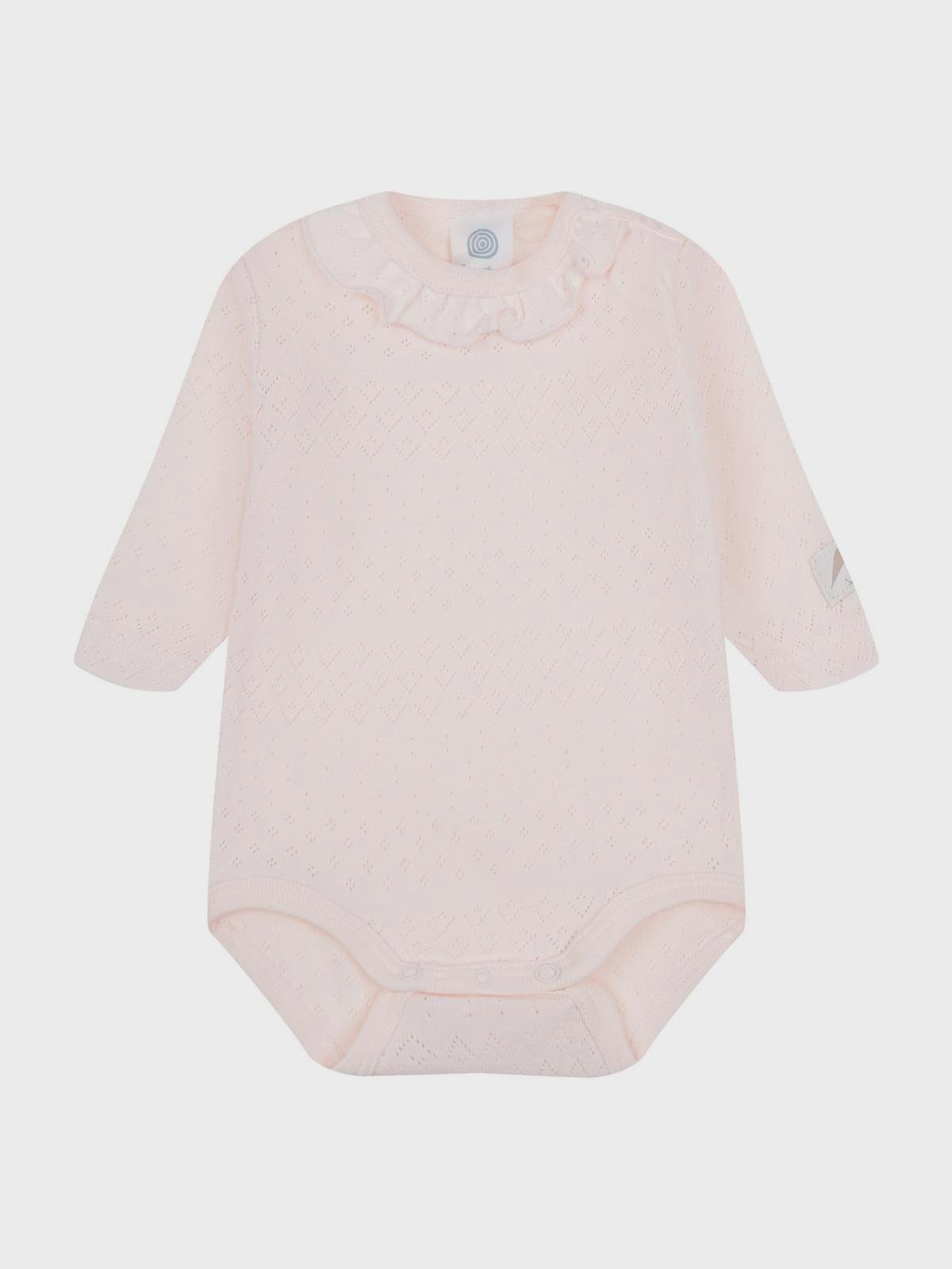 Розовое вязаное боди Sanetta детское