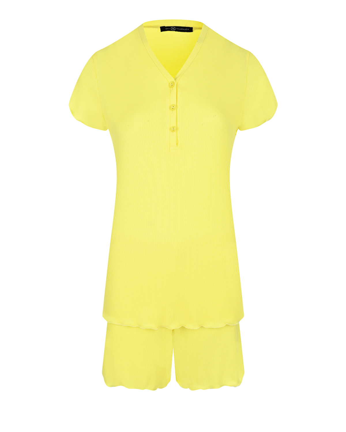 Желтая пижама: футболка и шорты Dan Maralex, размер 46, цвет желтый